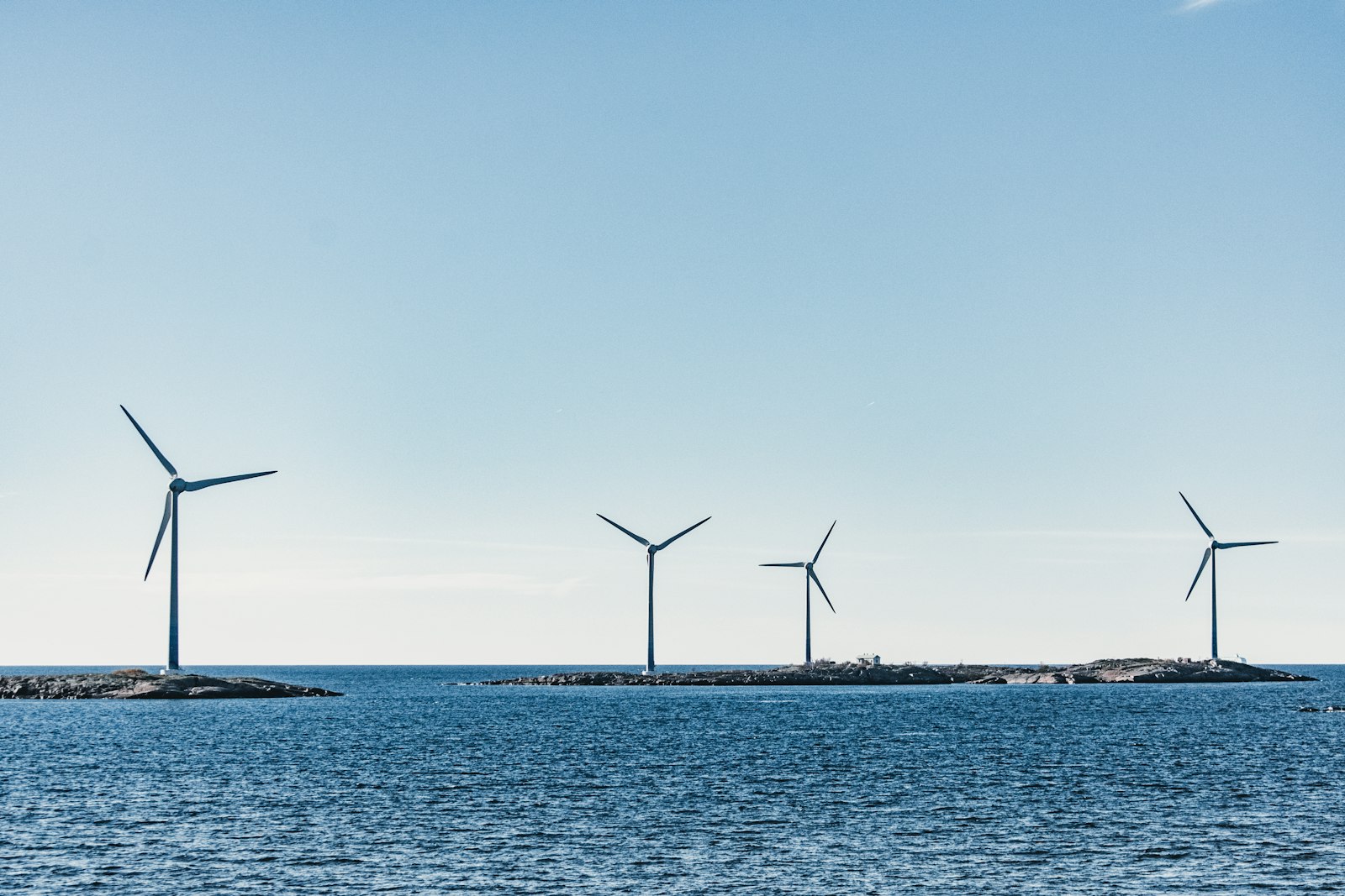 Wind farm at sunset